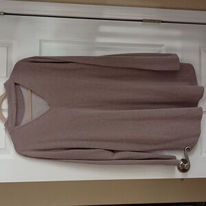 Cool Melon Mock Neck Cut Out Back Tunic a100